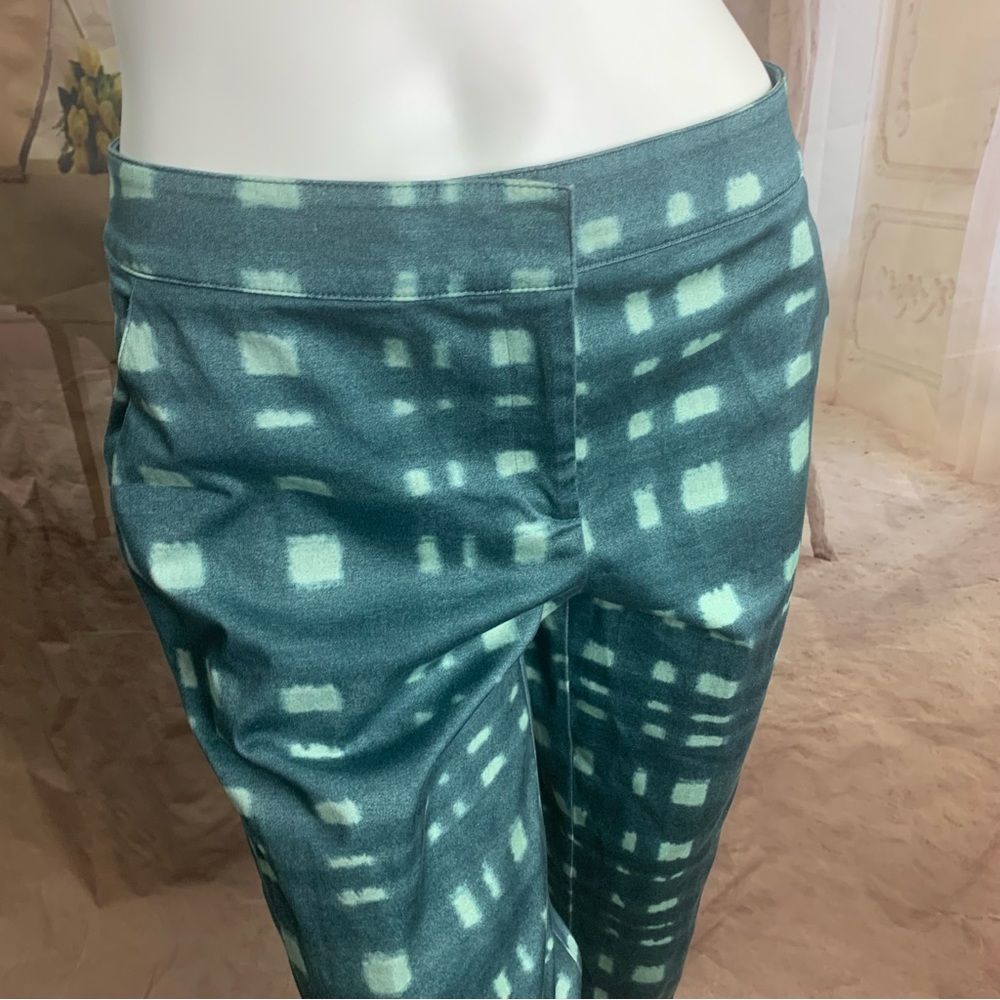 St John Green Windowpane Print Trouser - Picture 5 of 10